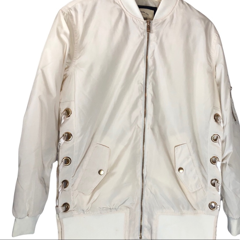CI SONO Women Medium Jacket Off White Gold Off White Open Sides.